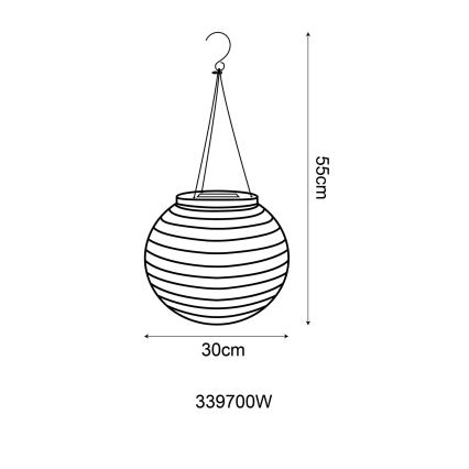 Globo - LED Lampa wisząca solarna LED/0,5W/3V IP44 biały 300 mAh