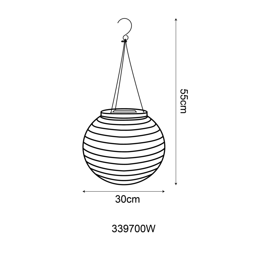 Globo - LED Lampa wisząca solarna LED/0,5W/3V IP44 biały 300 mAh