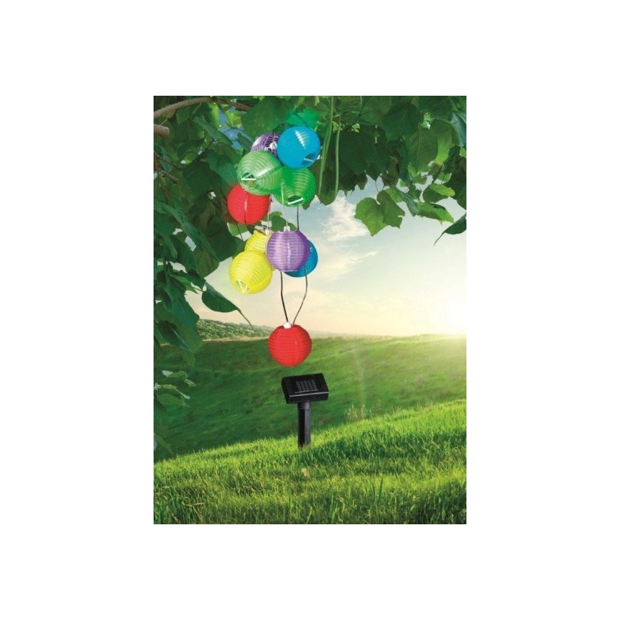 Globo 33971 - LED Łańcuch solarny 10xLED/0,06W/1,2V