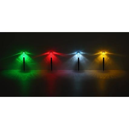 Globo - ZESTAW 4x LED RGB Oświetlenie solarne LED/0,05W/3V IP44