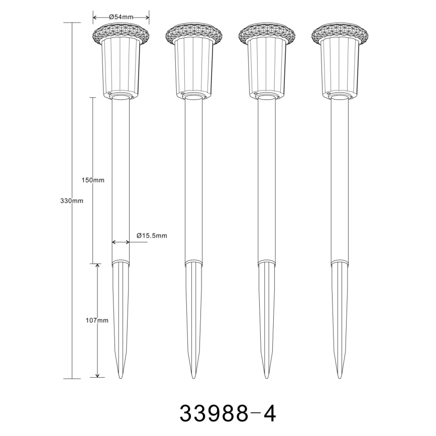Globo - ZESTAW 4x LED Oświetlenie solarne LED/0,06W/1,2V IP44