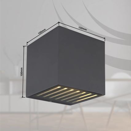 Globo - Kinkiet zewnętrzny LED/6W/230V IP54 antracyt