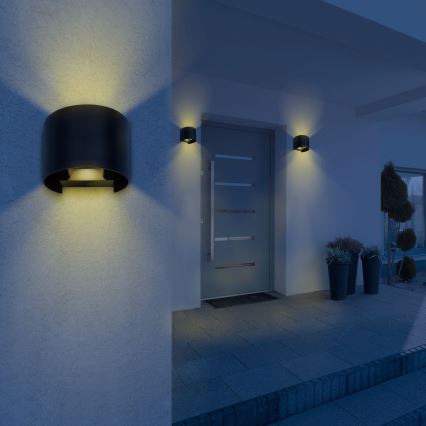 Globo - Kinkiet LED zewnętrzny 2xLED/3W/230V IP54 czarny