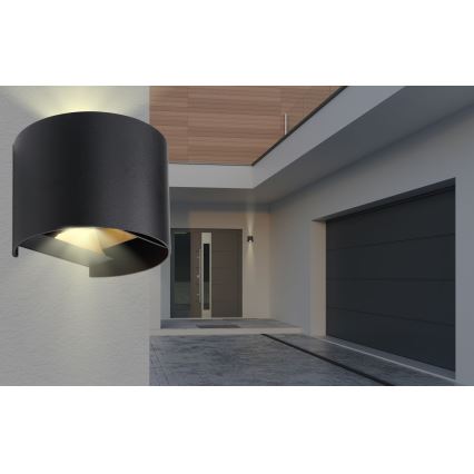 Globo - LED Kinkiet zewnętrzny 2xLED/3W/230V IP44 czarny