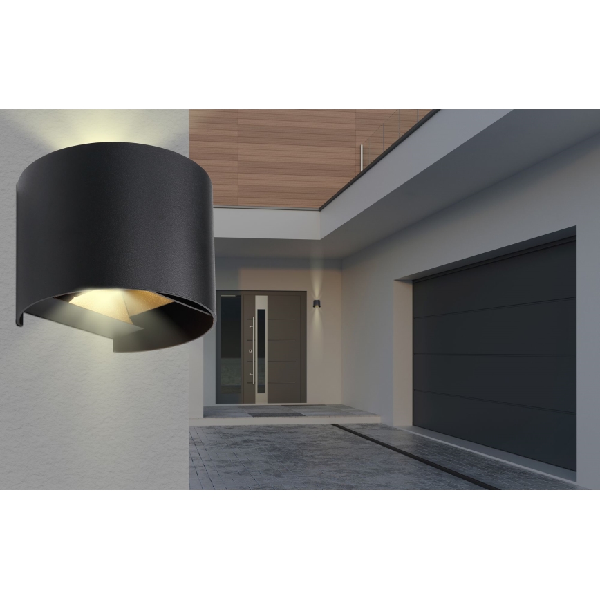Globo - LED Kinkiet zewnętrzny 2xLED/3W/230V IP44 czarny