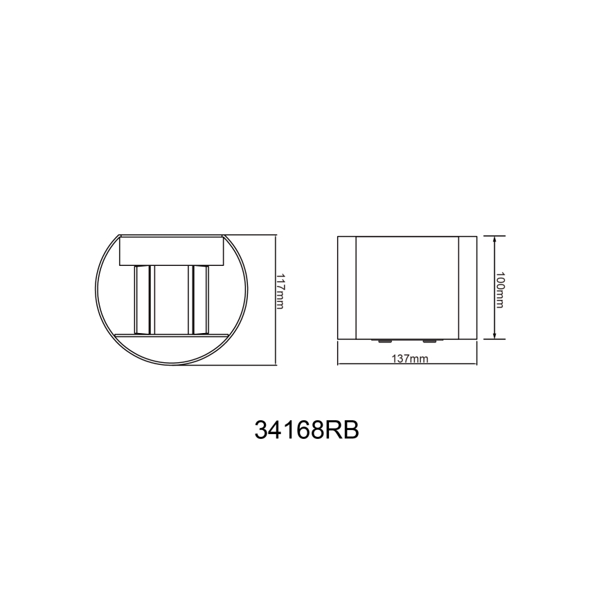 Globo - LED Kinkiet zewnętrzny 2xLED/3W/230V IP44 czarny