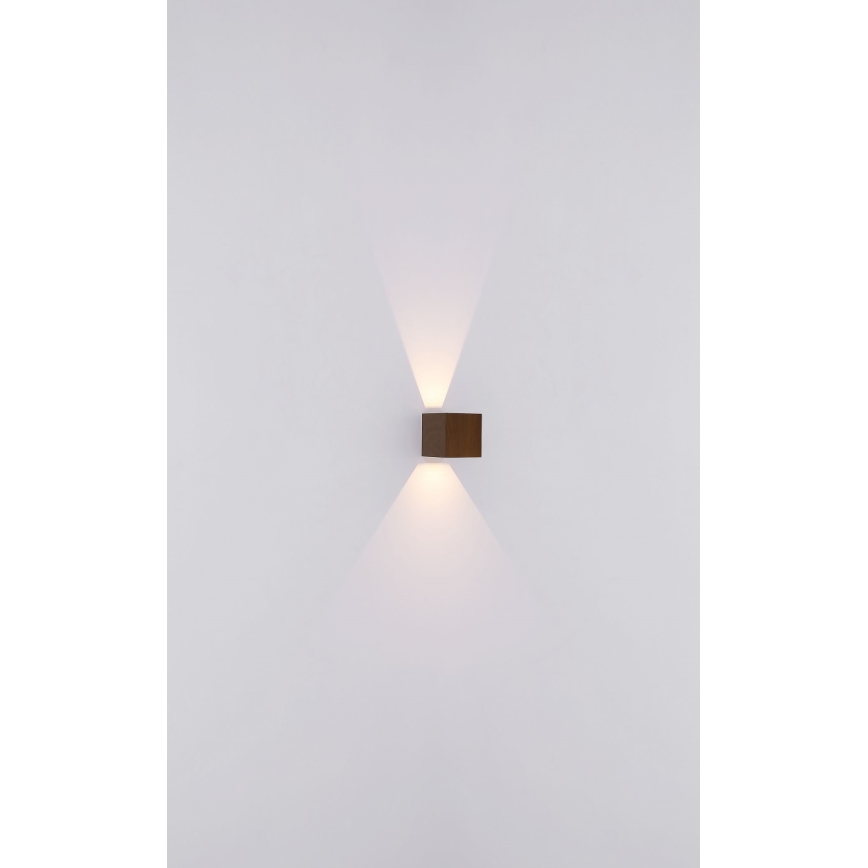 Globo - LED Kinkiet zewnętrzny 2xLED/3W/230V IP44 brązowy