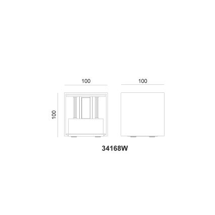 Globo - LED Kinkiet zewnętrzny 2xLED/3W/230V IP44 brązowy