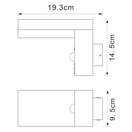 Globo - LED Oświetlenie zewnętrzne z czujnikiem LED/9,5W/230V IP44