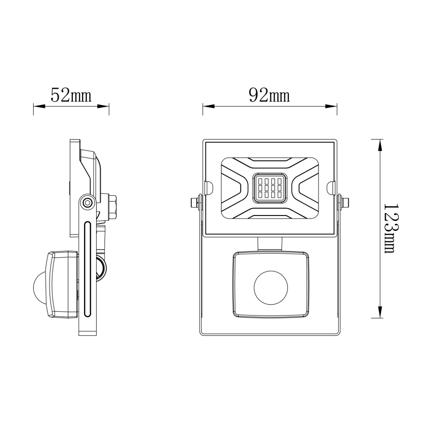 Globo - LED Reflektor z czujnikiem LED/10W/230V IP44