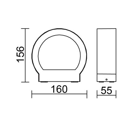 Globo - Zewnętrzna oprawa ścienna LED/6W/230V IP54