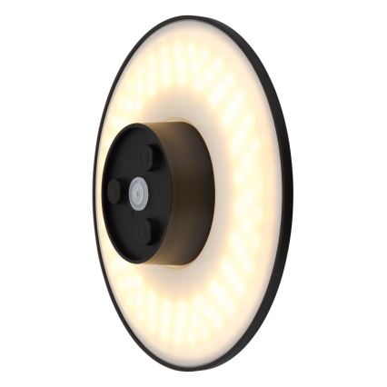 Globo - LED zewnętrzna lampa ścienna LED/15W/230V 3000/4000/6000K śr. 25,2 cm IP44 czarna