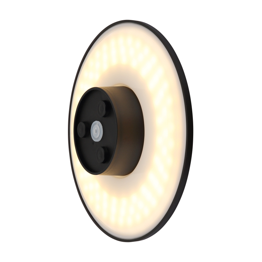 Globo - LED zewnętrzna lampa ścienna LED/15W/230V 3000/4000/6000K śr. 25,2 cm IP44 czarna