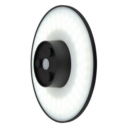 Globo - LED zewnętrzna lampa ścienna LED/15W/230V 3000/4000/6000K śr. 25,2 cm IP44 czarna
