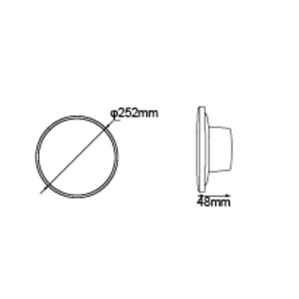 Globo - LED zewnętrzna lampa ścienna LED/15W/230V 3000/4000/6000K śr. 25,2 cm IP44 czarna