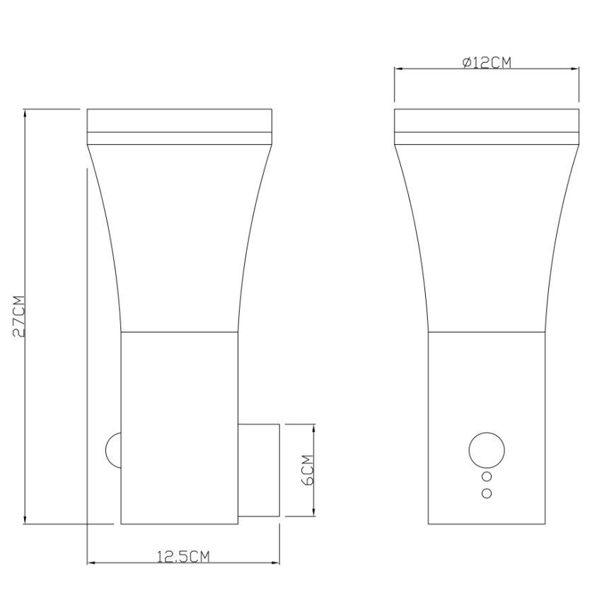 Globo - LED Kinkiet zewnętrzny z czujnikiem LED/10,5W/230V IP44