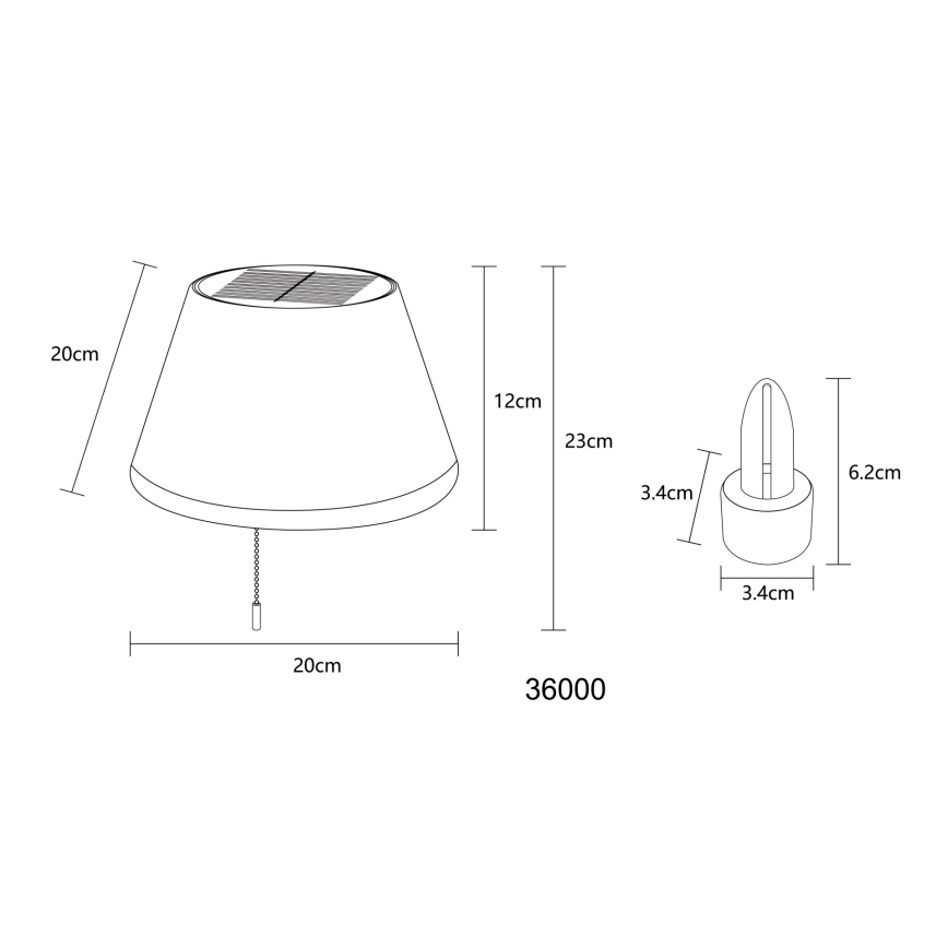 Globo - LED Solarna butelka klosz 10xLED/1,5W/3V IP44