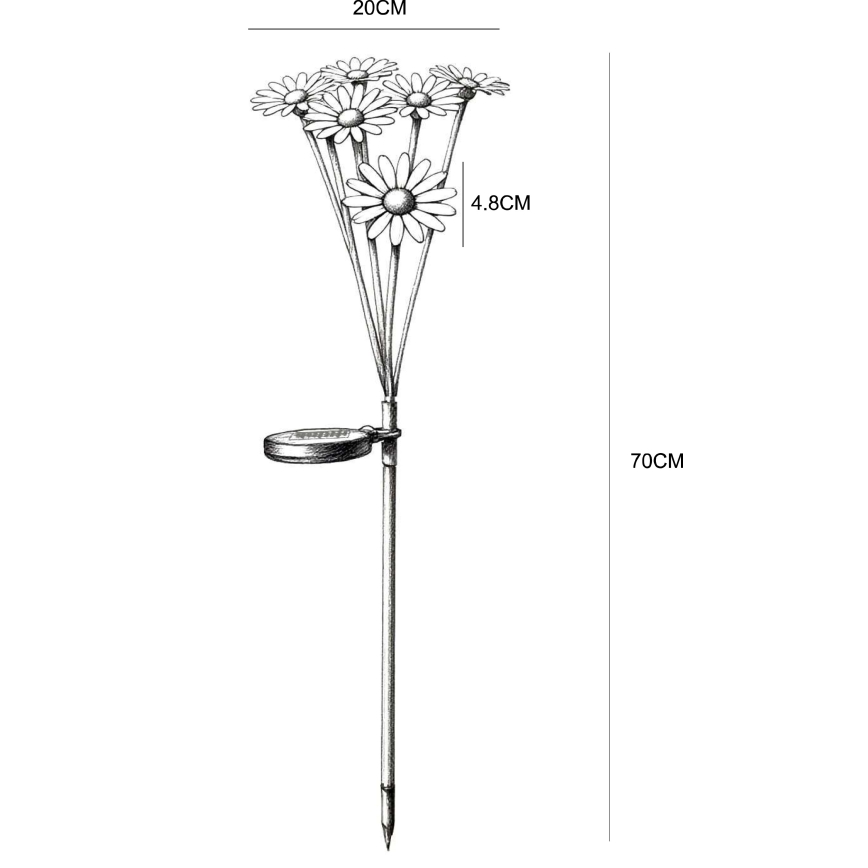 Globo - Lampa solarna LED 6xLED/3V IP44 600 mAh kwiat
