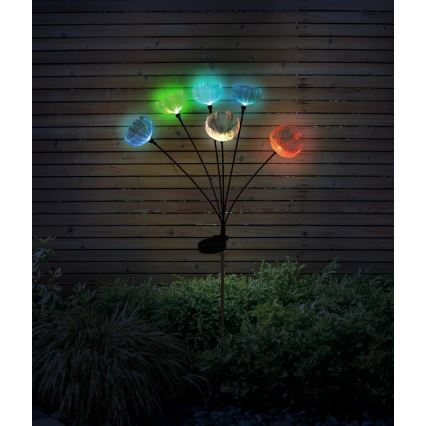 Globo - LED RGB Lampa solarna 6×LED/1,2 V IP44 300 mAh
