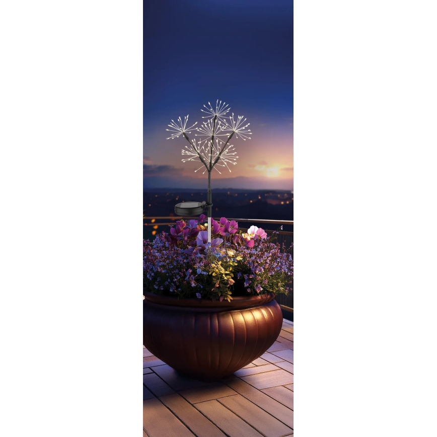 Globo - lampa solarna LED 3xLED/3V IP44 600 mAh efekt fajerwerków