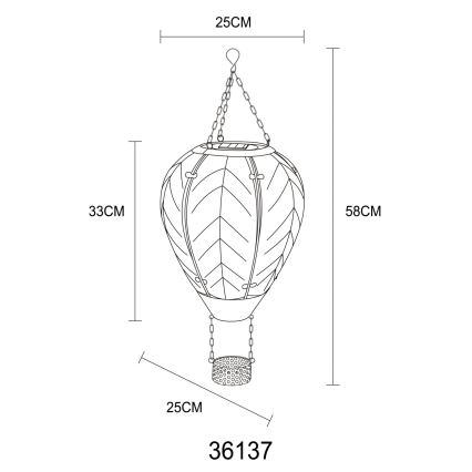 Globo - LED Wisząca ozdoba solarna 24xLED/0,2W/3V IP44 latający balon