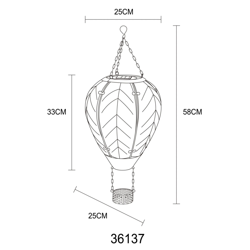 Globo - LED Wisząca ozdoba solarna 24xLED/0,2W/3V IP44 latający balon