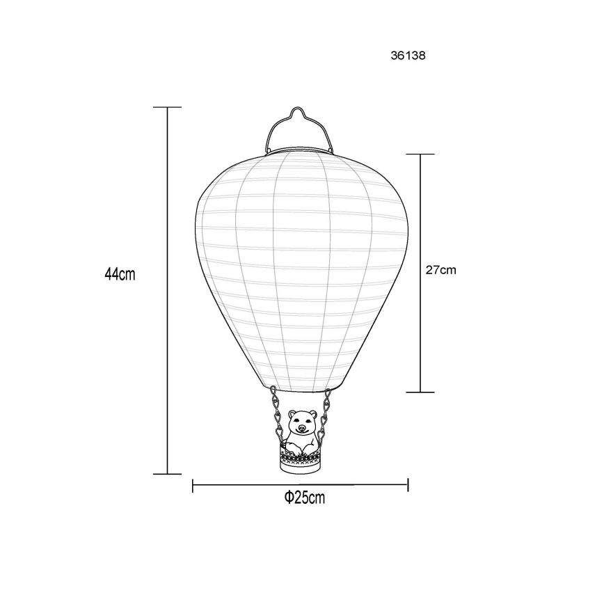 Globo - LED Wisząca ozdoba solarna 24xLED/0,06W/3V IP44 latający balon