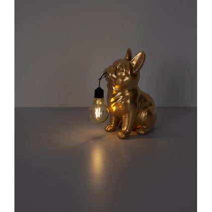 Globo - Lampa solarna LED/3V IP44 300 mAh złoty pies