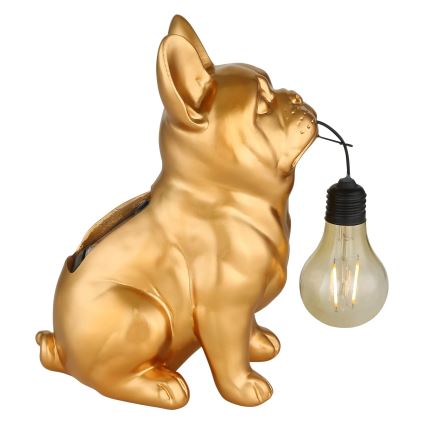 Globo - Lampa solarna LED/3V IP44 300 mAh złoty pies