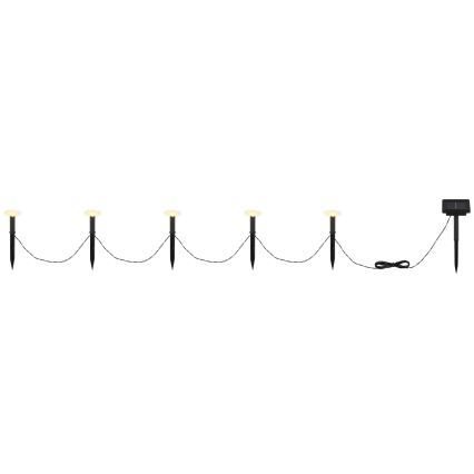 Globo - solarny łańcuch świetlny LED, 5 diod LED, 3V, IP44, 300 mAh, 2,2 m, kwiaty