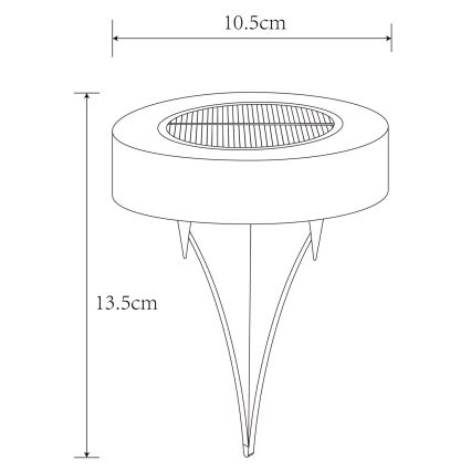 Globo - ZESTAW  2x LED Lampa solarna LED/0,8W/3V 3200K IP44