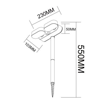 Globo - LED Lampa solarna z czujnikiem LED/7,2W/3V IP44