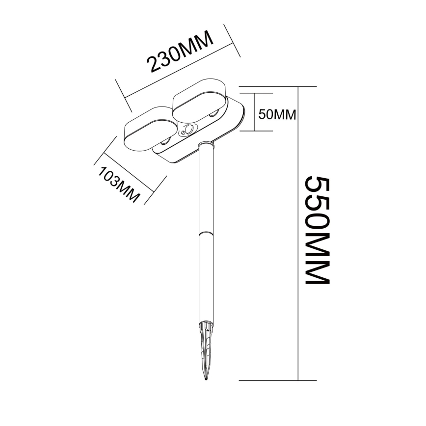 Globo - LED Lampa solarna z czujnikiem LED/7,2W/3V IP44