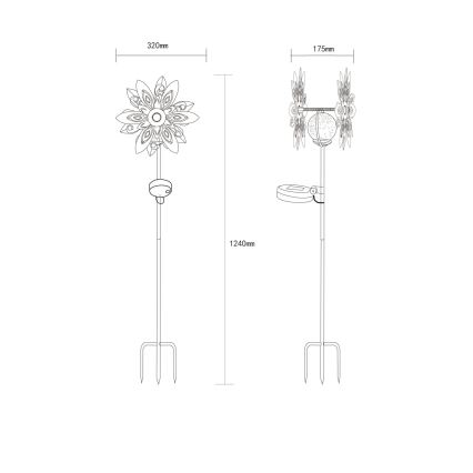 Globo - LED Dekoracja solarna LED/0,02W/3V IP44