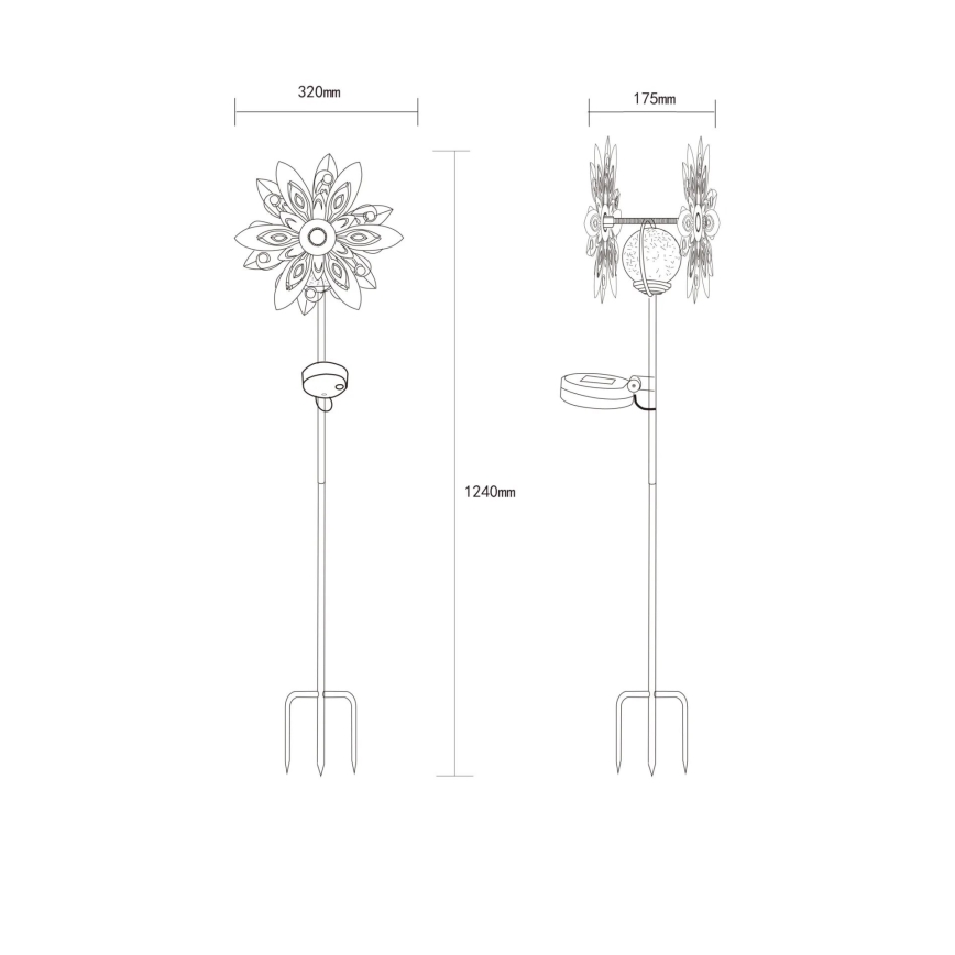 Globo - Solarna dekoracja LED LED/0,02W/3V IP44 300 mAh
