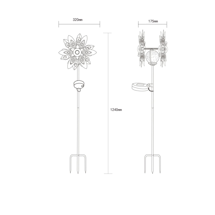 Globo - LED Dekoracja solarna LED/0,02W/3V IP44