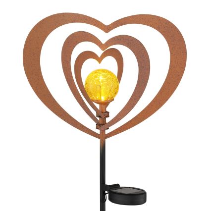Globo - Solarna lampa LED/3V IP44 300 mAh rdzawe serce