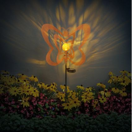 Globo - Solarna lampa LED/3V IP44 300 mAh rdzawy motyl