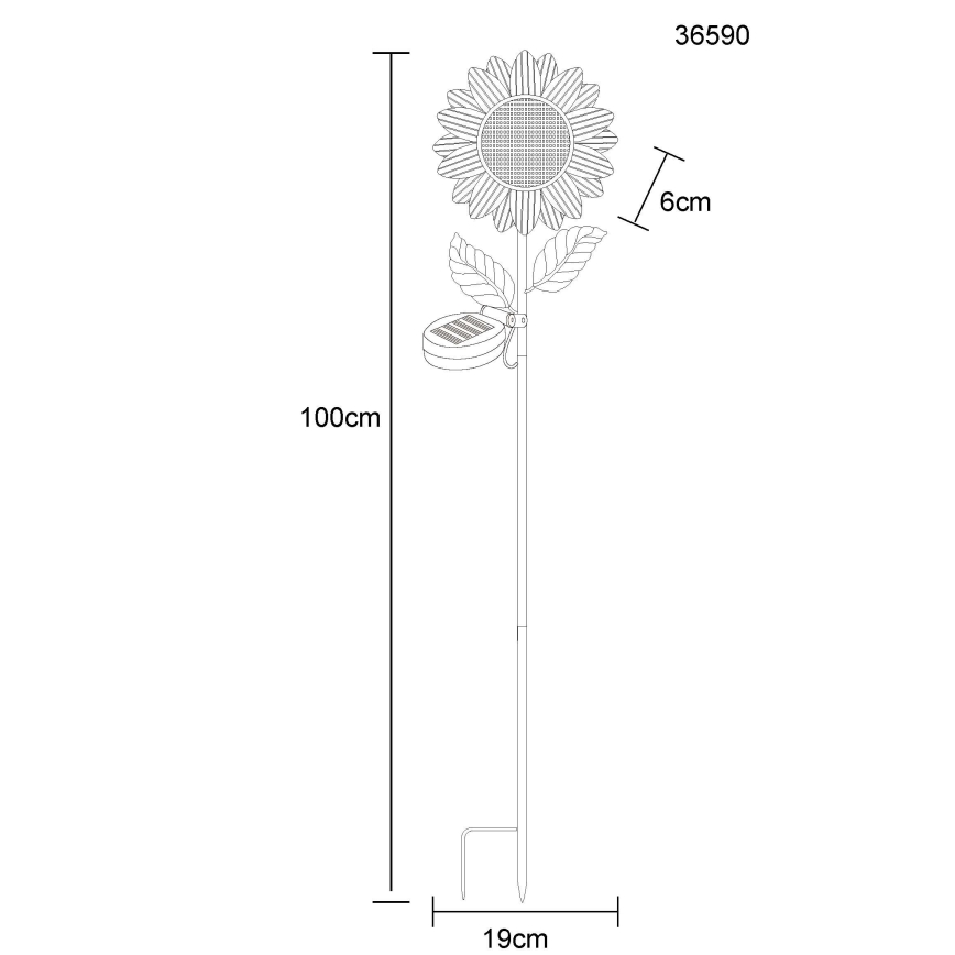 Globo - Solarna lampa LED 200xLED/3V IP44 600 mAh kwiat