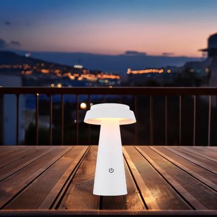 Globo - LED Ściemn. solarna dotykowa lampa LED/4W/3,7W IP54 biały