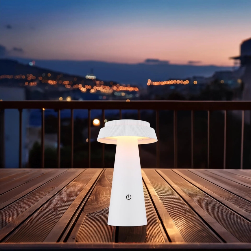 Globo - LED Ściemn. solarna dotykowa lampa LED/4W/3,7W IP54 biały