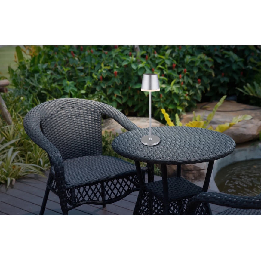 Globo - LED Oświetlenie solarne LED/0,6W/3V 3000K IP44 1200 mAh matowy chrom