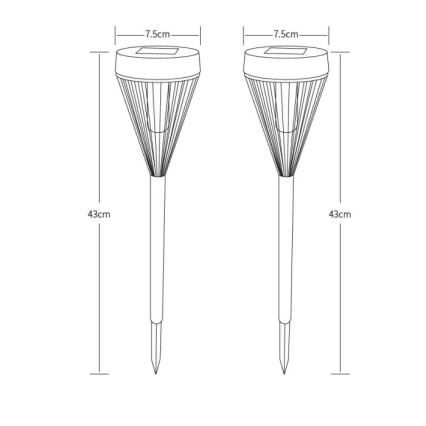 Globo - ZESTAW 2x LED Lampa solarna LED/0,1W/1,2V IP44