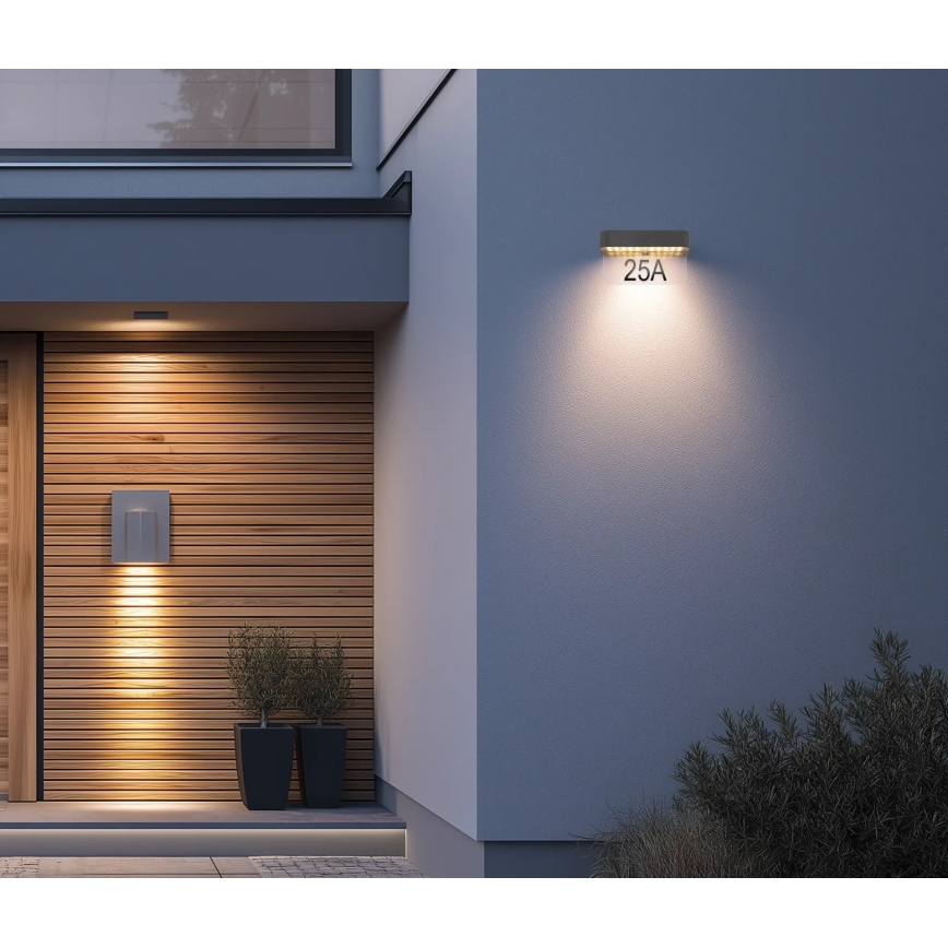 Globo - LED Solarny numer domu LED/6W/3,7V IP54 1800 mAh