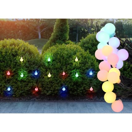 Globo - Solarny łańcuch LED 20xLED/1,2V IP44 300 mAh 5,8 m