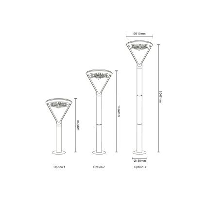 Globo - LED Lampa solarna LED/18W/3,7V 8000 mAh IP54