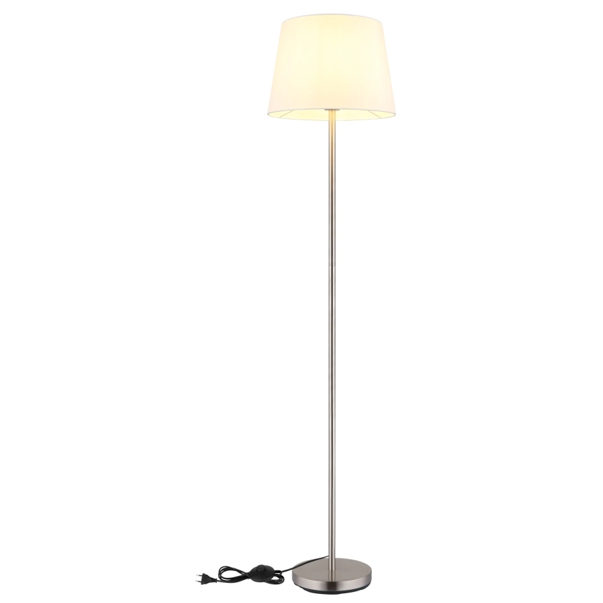 Globo - Lampa stojąca 1xE27/40W/230V biała/matowy chrom
