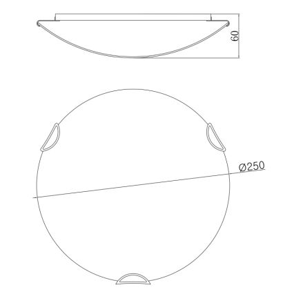 Globo - Lampa sufitowa 1xE27/60W/230V