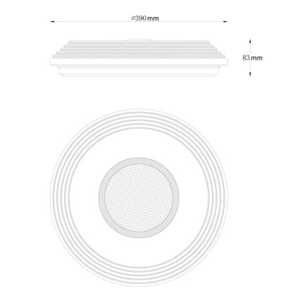 Globo - LED Plafon ściemnialny LED/24W/230V 2700-6500K + pilot zdalnego sterowania