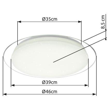 Globo - LED Plafon ściemnialny LED/30W/230V 3000-6500K + zdalne sterowanie